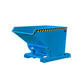 Tippcontainer 4A / S4A 1200 i blå RAL 5012, automatisk funktion för låsning och tippning.