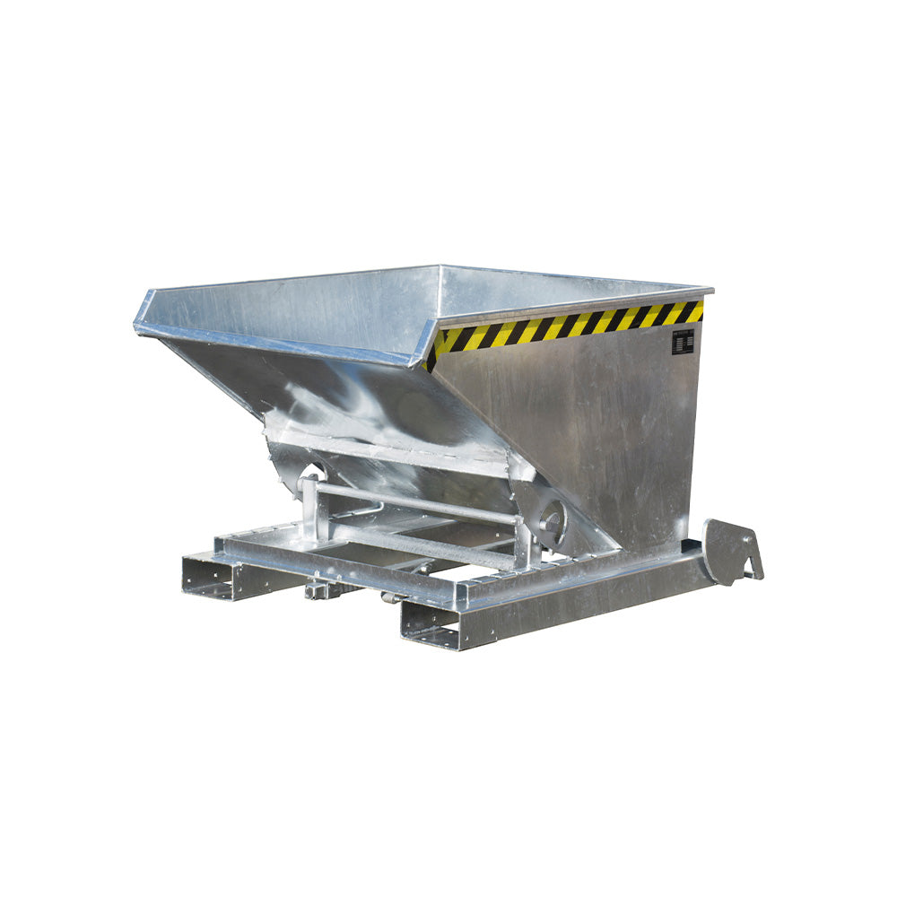 Automatisk tippcontainer 4A / S4A 600 galvaniserad, tömningsfunktion för flera lägen.