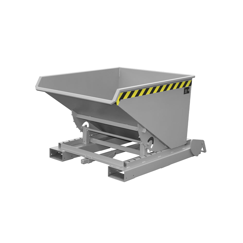 Automatisk tippcontainer 4A / S4A 600 i grå RAL 7005, tömningsfunktion för flera lägen.
