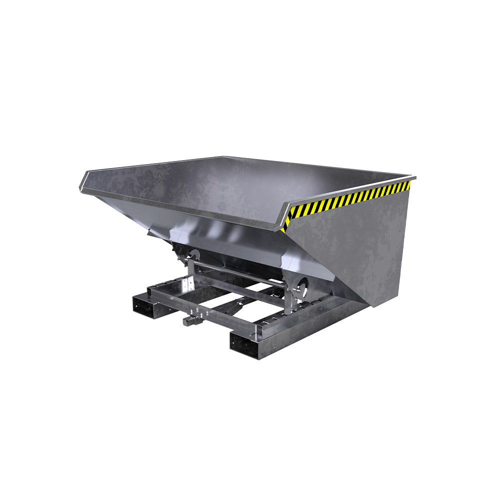 Automatisk tippcontainer 4A / S4A 900 galvaniserad, med tre lägen för tömning.