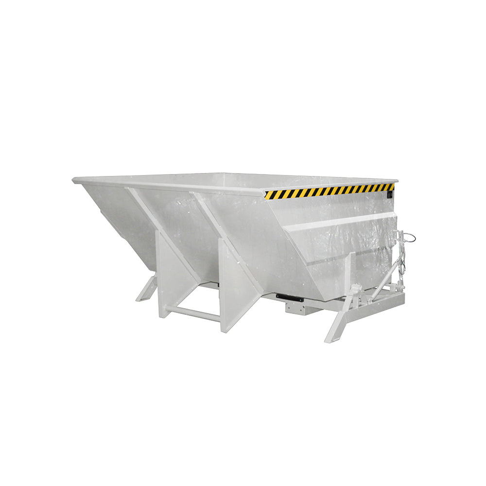 Tippcontainer BKC 200-300, galvaniserad med tippaxel på sidan