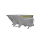 Tippcontainer BKC 200-300 i grå RAL 7005 med tippaxel på sidan