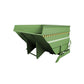 Tippcontainer BKC 400 i grön RAL 6011 med förhöjd kant och sidmonterad tippaxel