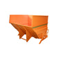 Tippcontainer BKC 500 i orange RAL 2000 med extra hög kant och stödben