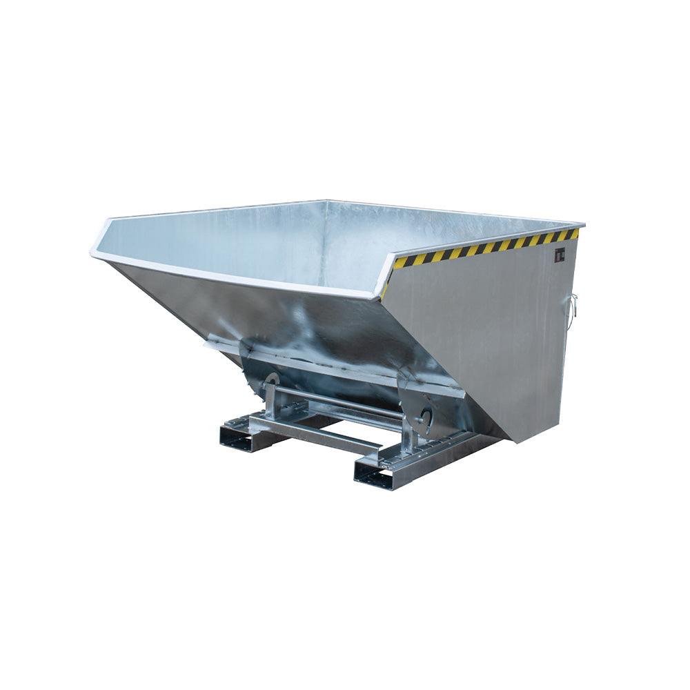 Tippcontainer EXPO® 1700-2100 galvaniserad, stor och robust stålkonstruktion.