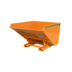 Tippcontainer EXPO® 1700-2100 i orange RAL 2000, stor och robust stålkonstruktion.