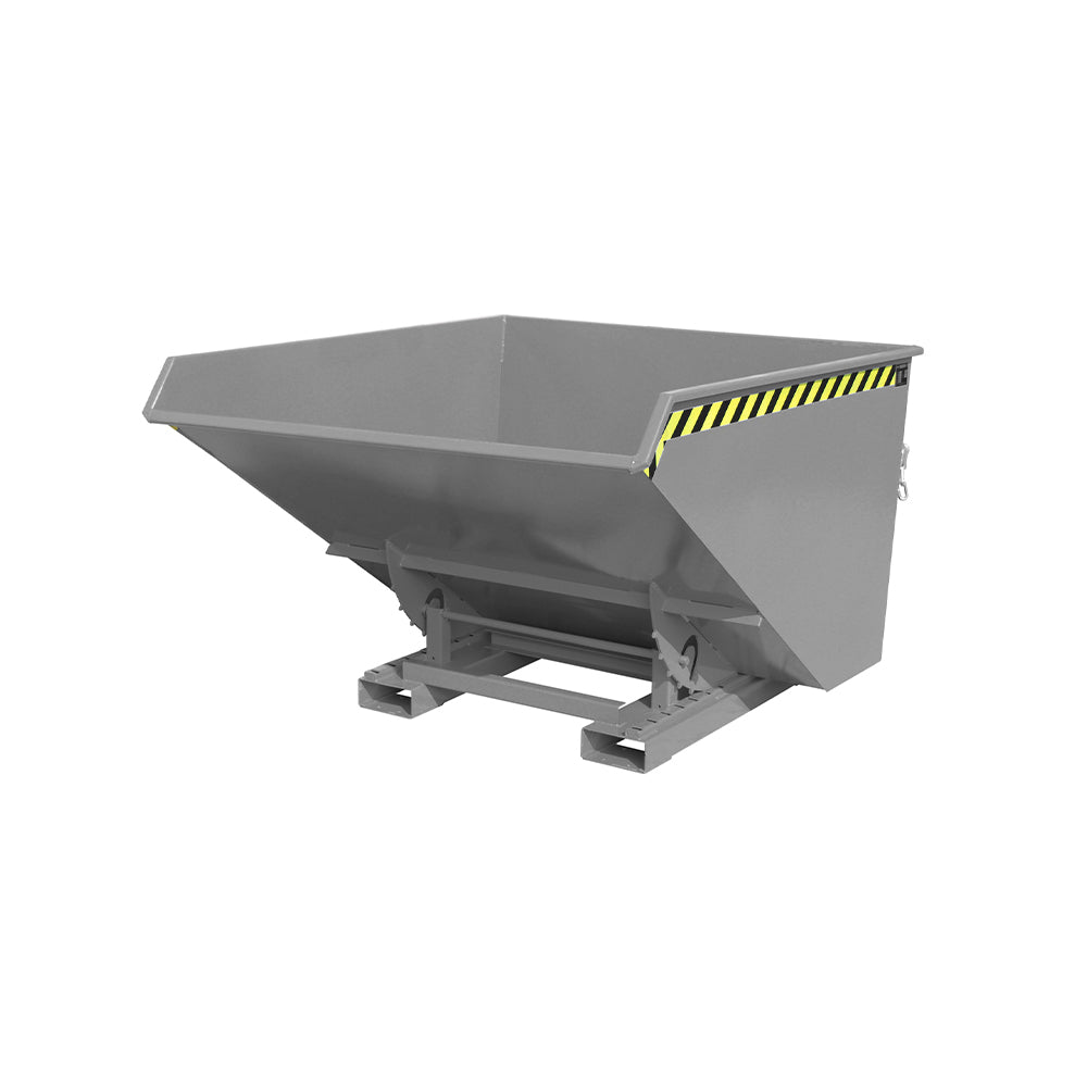 Tippcontainer EXPO® 1700-2100 i grå RAL 7005, stor och robust stålkonstruktion.