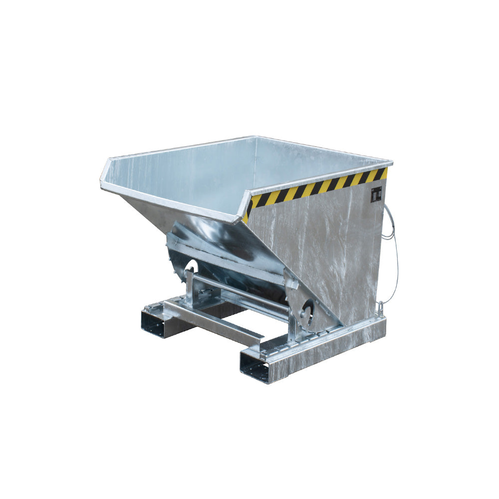 Tippcontainer EXPO® 300 galvaniserad, kompakt konstruktion med tippande mekanism.