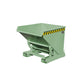Tippcontainer EXPO® 300 i grön RAL 6011, kompakt konstruktion med tippande mekanism.