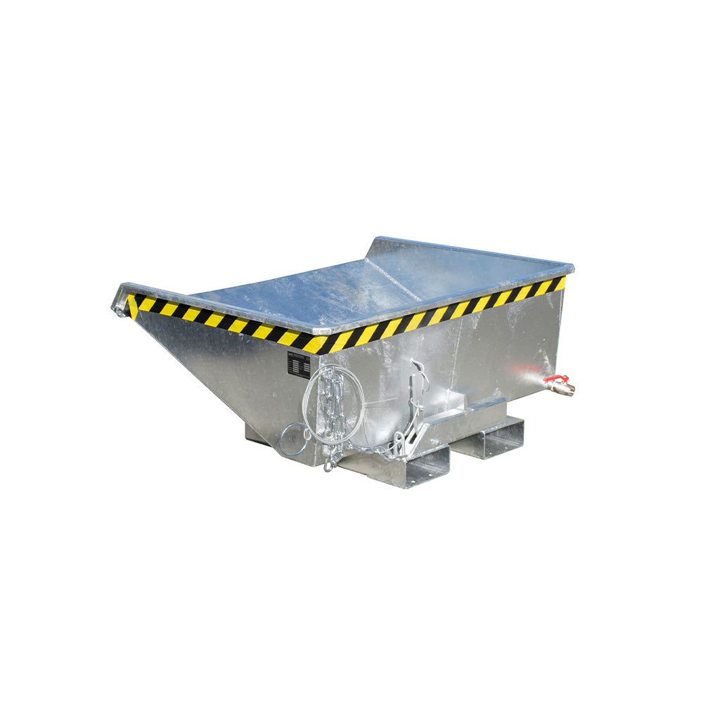 Tippcontainer EXPO®-E 225-275 för spån, galvaniserad i låg höjd med avtappning.