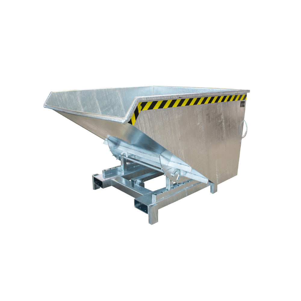 Tippcontainer SK Heavy Duty, galvaniserad med vajer och frigöringsfot