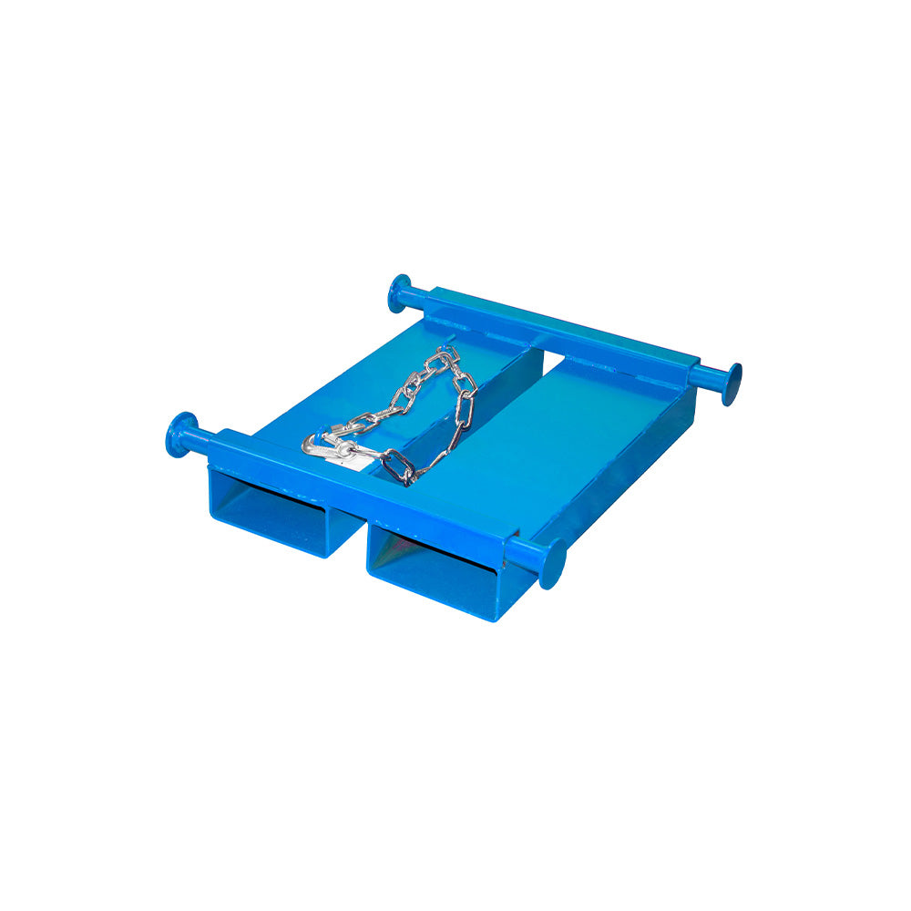 Lyftbalk TBB-E för big bags med gaffelhylsor i blå RAL 5012 