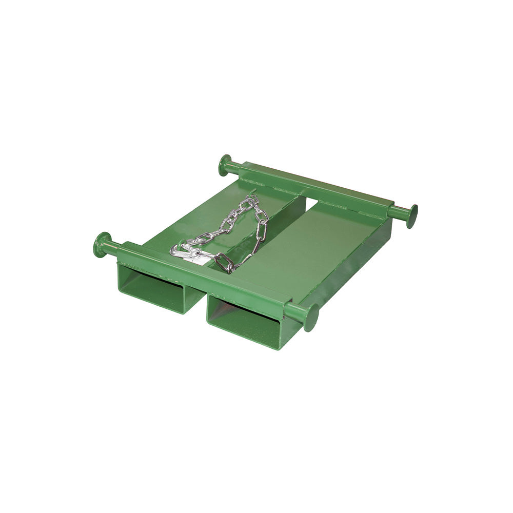 Lyftbalk TBB-E för big bags med gaffelhylsor i grön RAL 6011