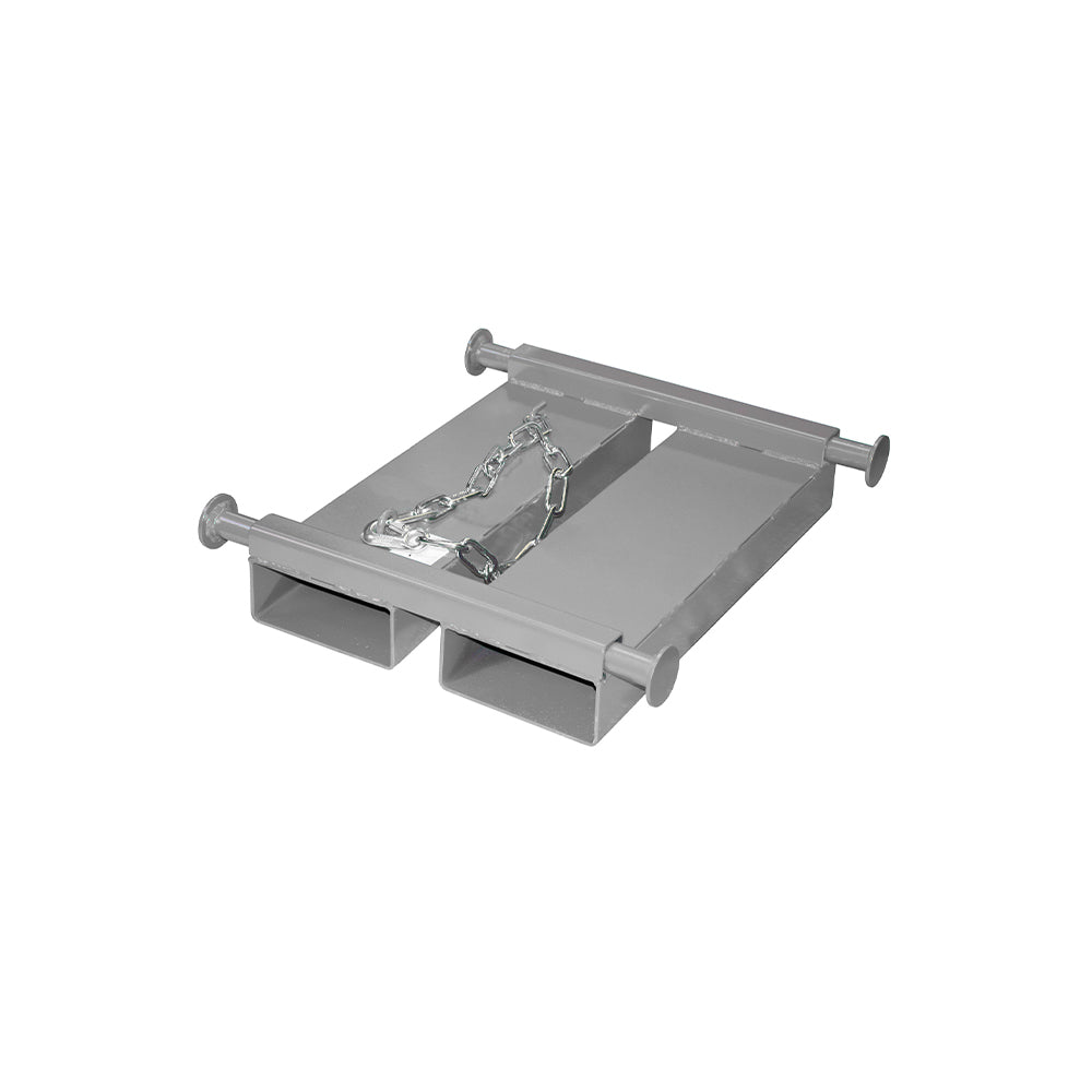 Lyftbalk TBB-E för big bags med gaffelhylsor i grå RAL 7005 